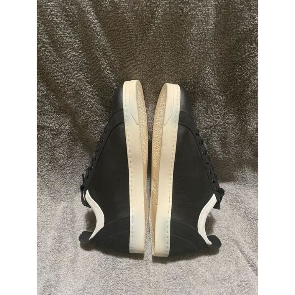1 People Vegan Leather Low Top Sneakers Black White Mens Size 39 Sustainable